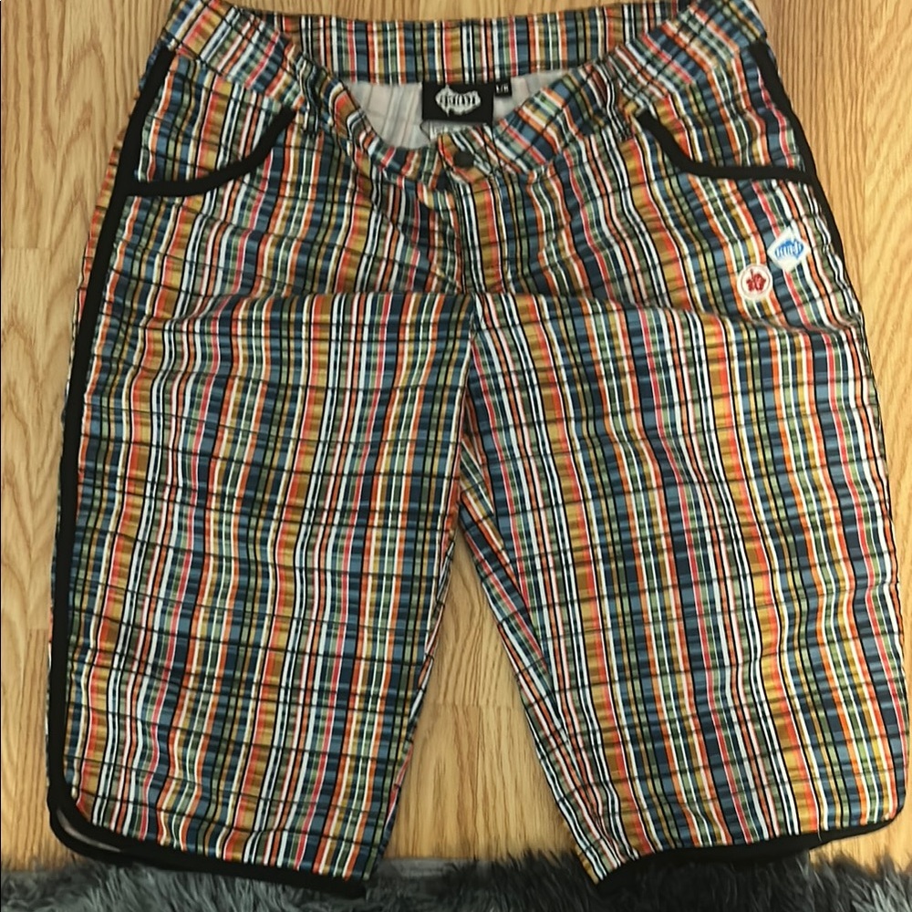 Red and Orange Bermudas Casual Shorts